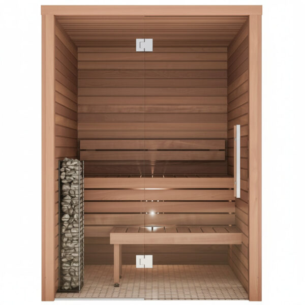 Auroom Cala Glass 2 Person Traditional Indoor Sauna