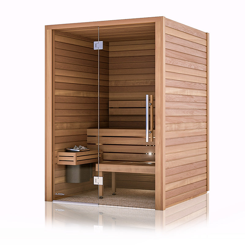 Cala Glass Traditional Indoor Finnish Sauna by Auroom Cala Glass Traditional Indoor Finnish Sauna by Auroom