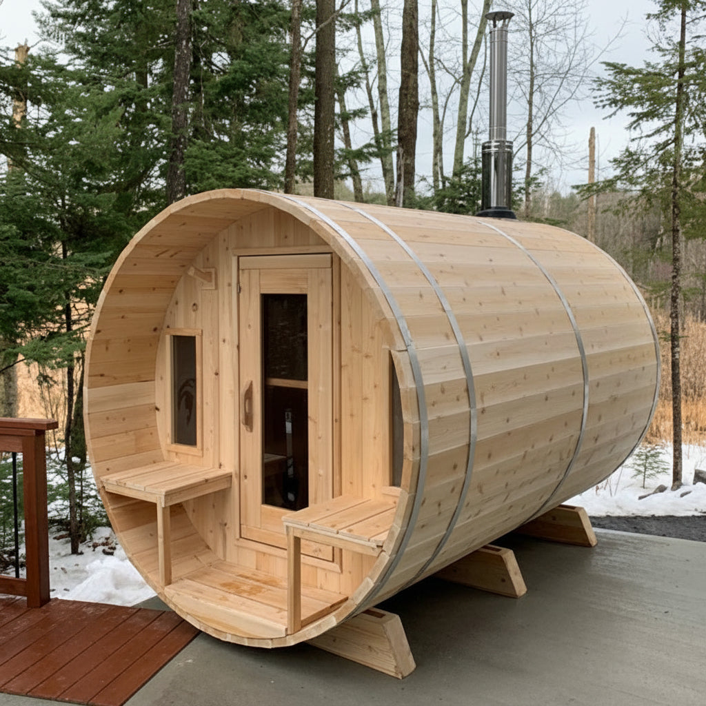 Dundalk Leisurecraft Tranquility 6-Person Barrel Sauna Dundalk Leisurecraft Tranquility 6-Person Barrel Sauna