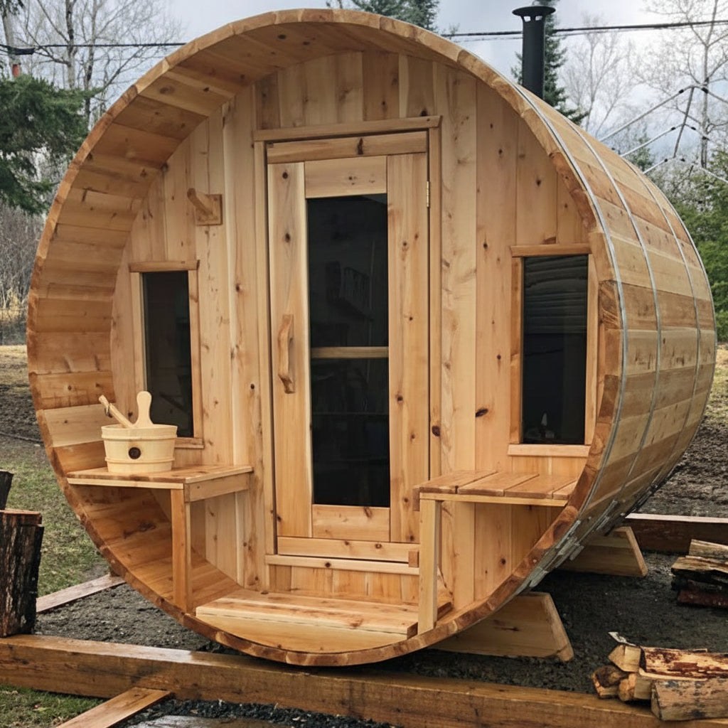 Dundalk Leisurecraft Tranquility 6-Person Barrel Sauna Dundalk Leisurecraft Tranquility 6-Person Barrel Sauna