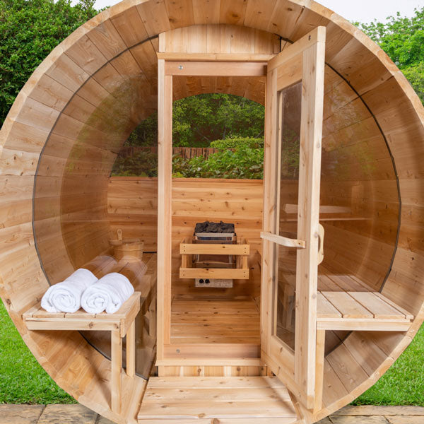 Dundalk Serenity MP 4-Person Traditional Outdoor Barrel Sauna