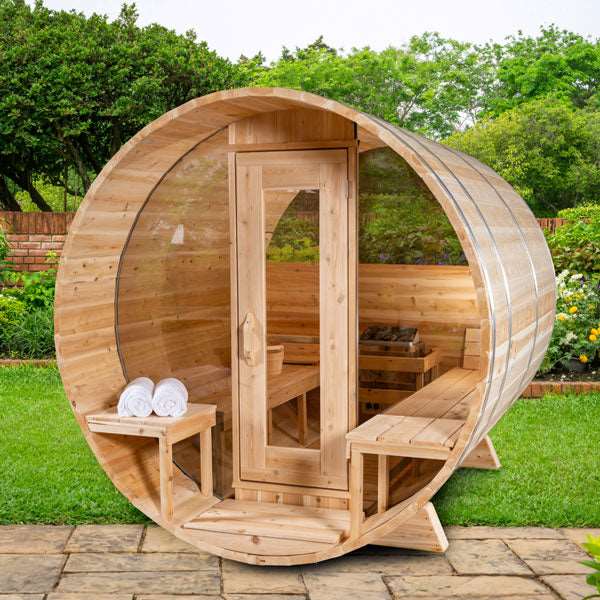 Dundalk Serenity MP 4-Person Traditional Outdoor Barrel Sauna