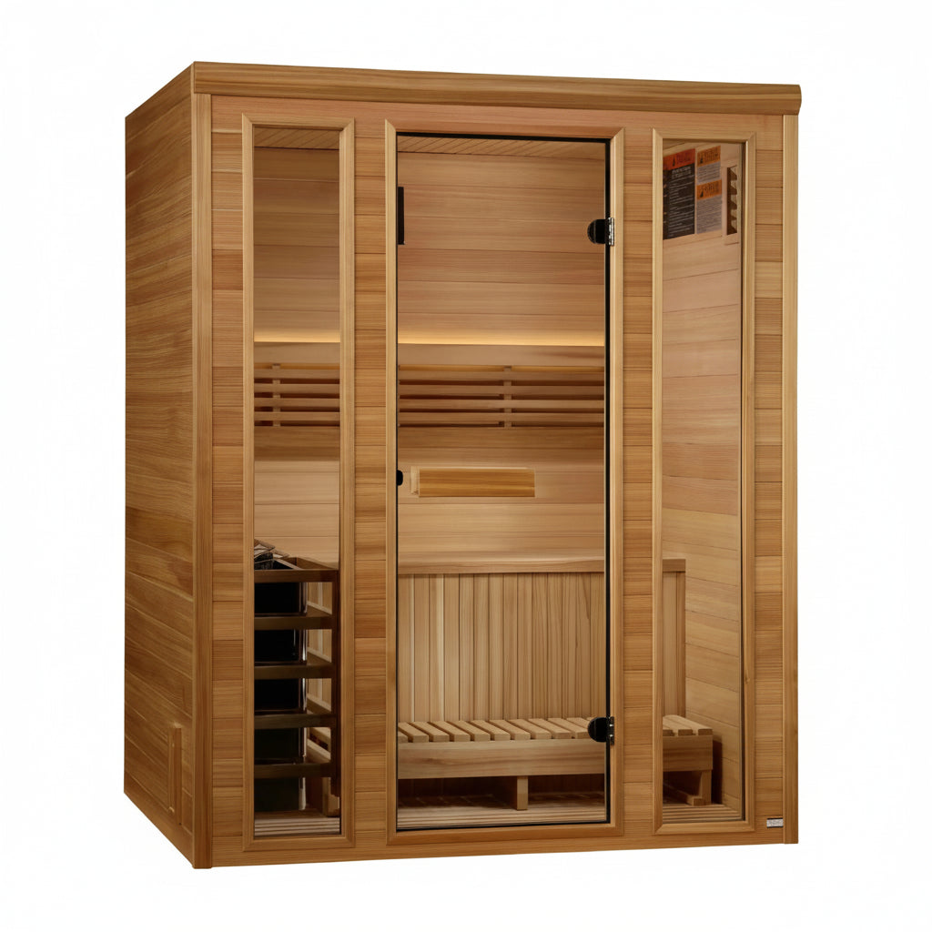 Golden Designs Andermatt Edition 3-Person Traditional Steam Sauna Golden Designs Andermatt Edition 3-Person Traditional Steam Sauna