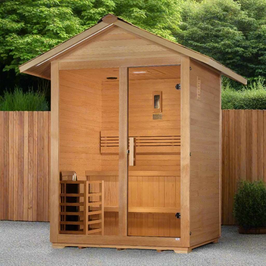 Golden Designs Arlberg 3-Person Traditional Outdoor Sauna Golden Designs Arlberg 3-Person Traditional Outdoor Sauna