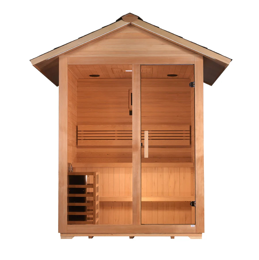 Golden Designs Arlberg 3-Person Traditional Outdoor Sauna Golden Designs Arlberg 3-Person Traditional Outdoor Sauna