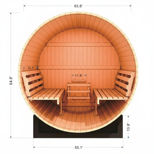Golden Designs Arosa 4-Person Barrel Sauna