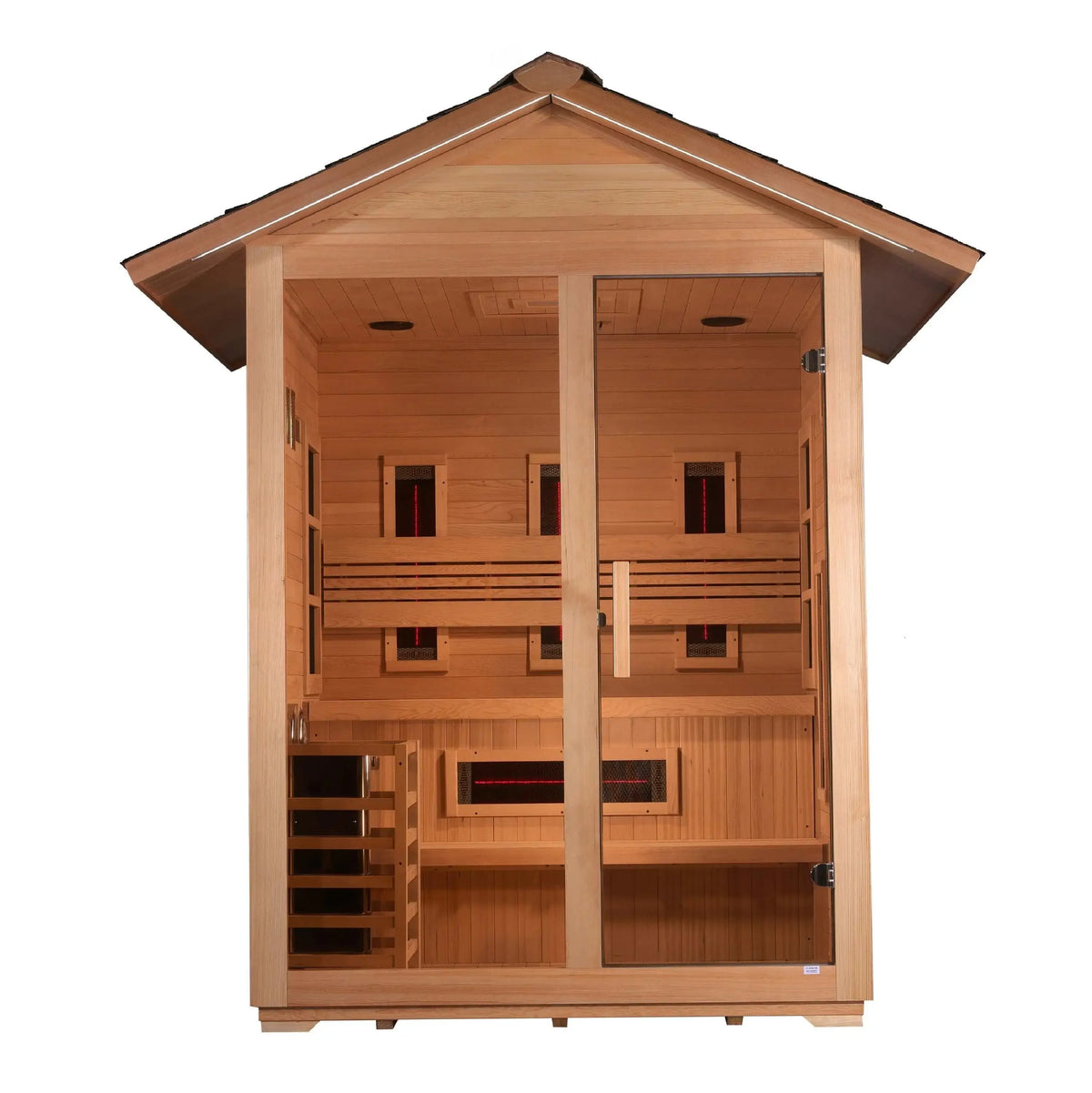 Golden Designs Carinthia 3-Person Hybrid Outdoor Sauna Golden Designs Carinthia 3-Person Hybrid Outdoor Sauna