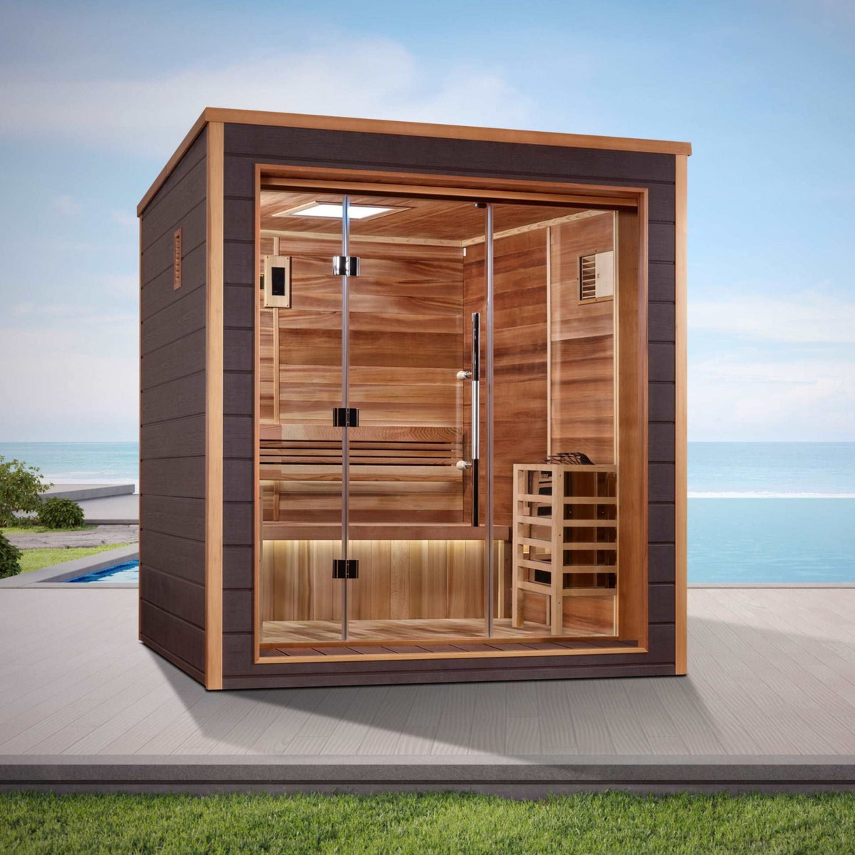 Golden Designs Drammen 3-Person Traditional Outdoor Sauna Golden Designs Drammen 3-Person Traditional Outdoor Sauna