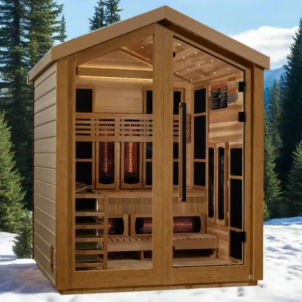 Golden Designs Loviisa 3-Person Hybrid Outdoor Sauna GDI-8523-01