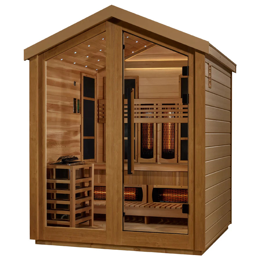 Golden Designs Loviisa 3-Person Hybrid Outdoor Sauna GDI-8523-01 Golden Designs Loviisa 3-Person Hybrid Outdoor Sauna GDI-8523-01