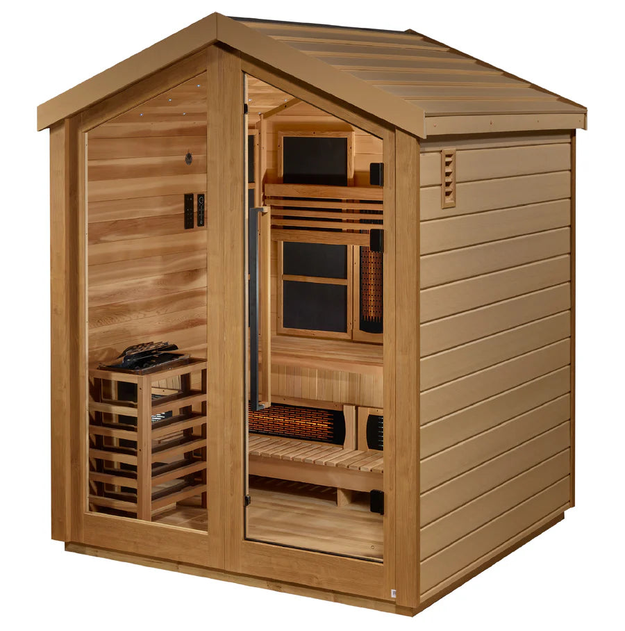 Golden Designs Loviisa 3-Person Hybrid Outdoor Sauna GDI-8523-01 Golden Designs Loviisa 3-Person Hybrid Outdoor Sauna GDI-8523-01