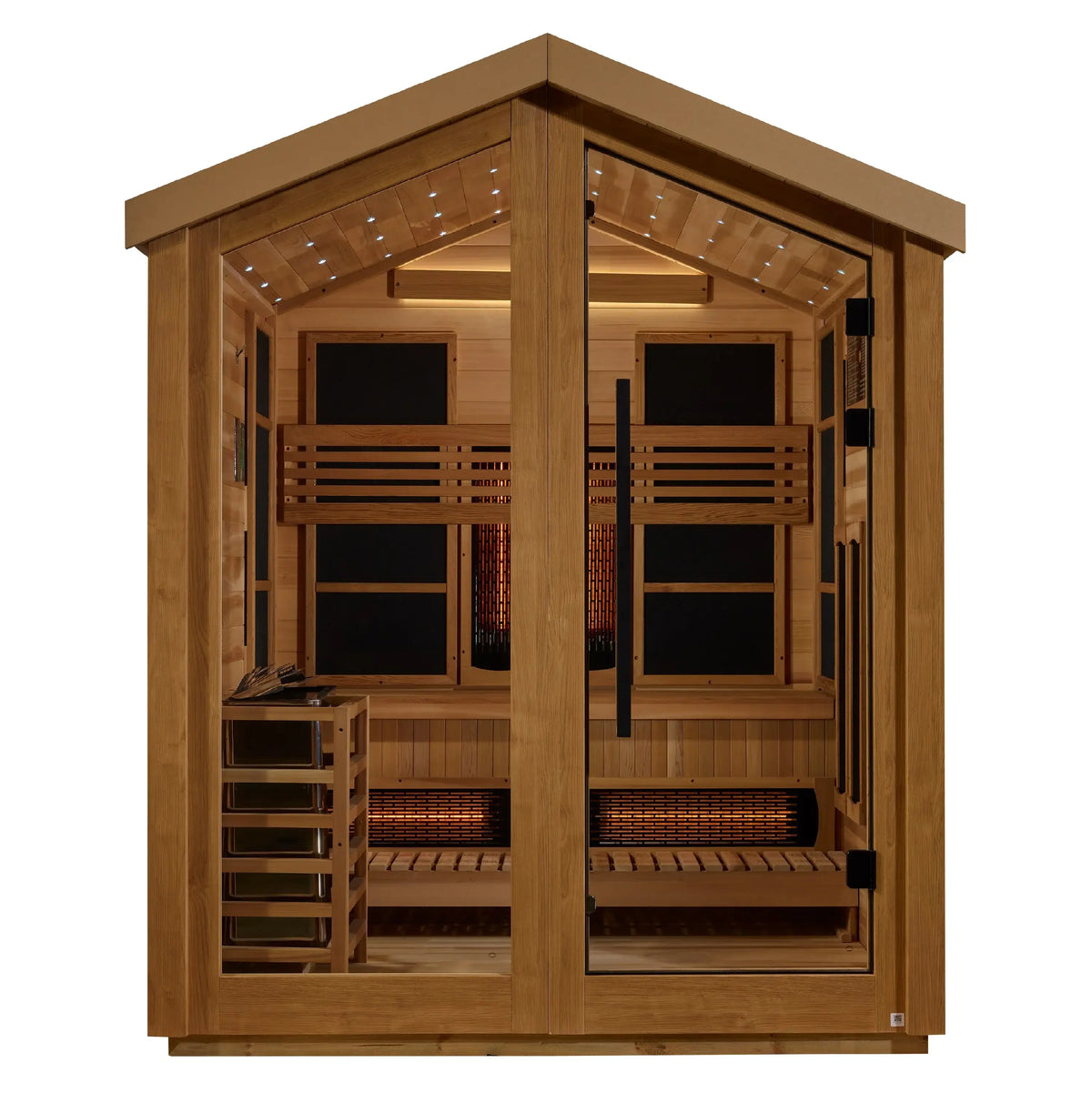 Golden Designs Loviisa 3-Person Hybrid Outdoor Sauna GDI-8523-01 Golden Designs Loviisa 3-Person Hybrid Outdoor Sauna GDI-8523-01
