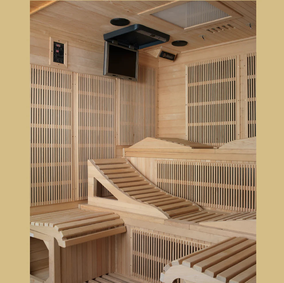 Golden Designs Monaco Elite 6-Person Near Zero EMF Far Infrared Sauna Golden Designs Monaco Elite 6-Person Near Zero EMF Far Infrared Sauna