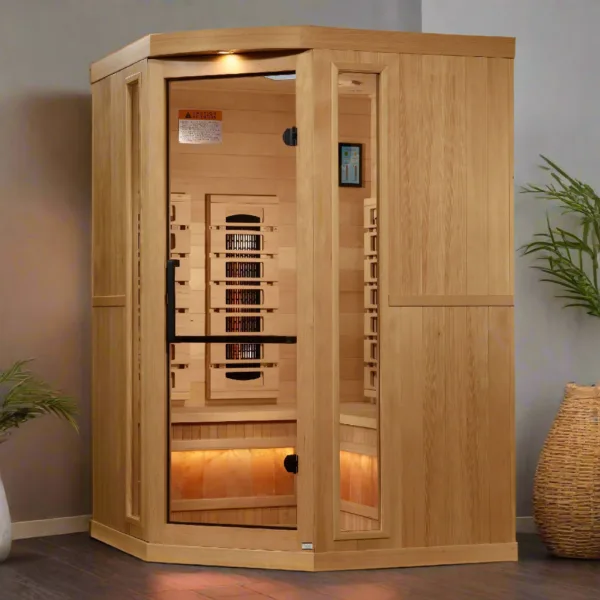 Golden Designs Reserve 3-Person Full Spectrum Infrared Corner Sauna, GDI-8035-03
