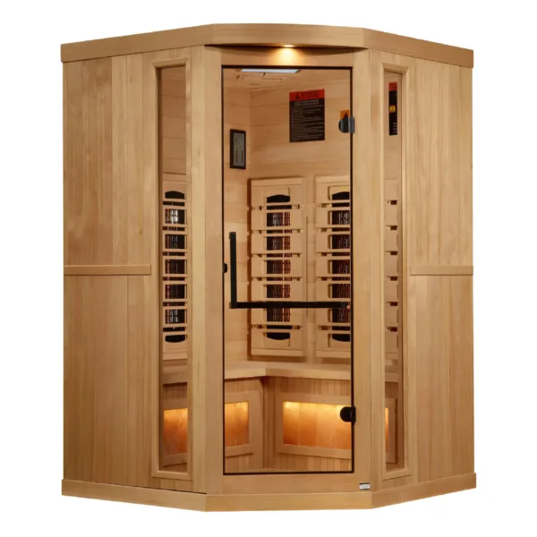 Golden Designs Reserve 3-Person Full Spectrum Infrared Corner Sauna, GDI-8035-03
