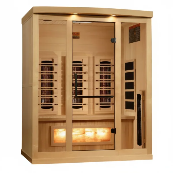 Golden Designs Reserve 3-Person Near Zero EMF Full Spectrum Infrared Sauna
