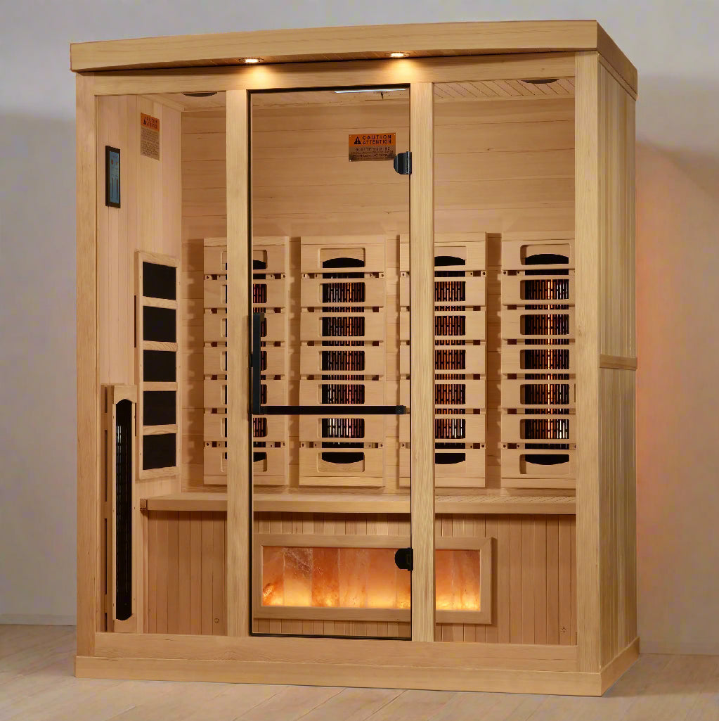 Golden Designs Reserve 4-Person Full Spectrum Infrared Sauna, GDI-8040-03 Golden Designs Reserve 4-Person Full Spectrum Infrared Sauna, GDI-8040-03