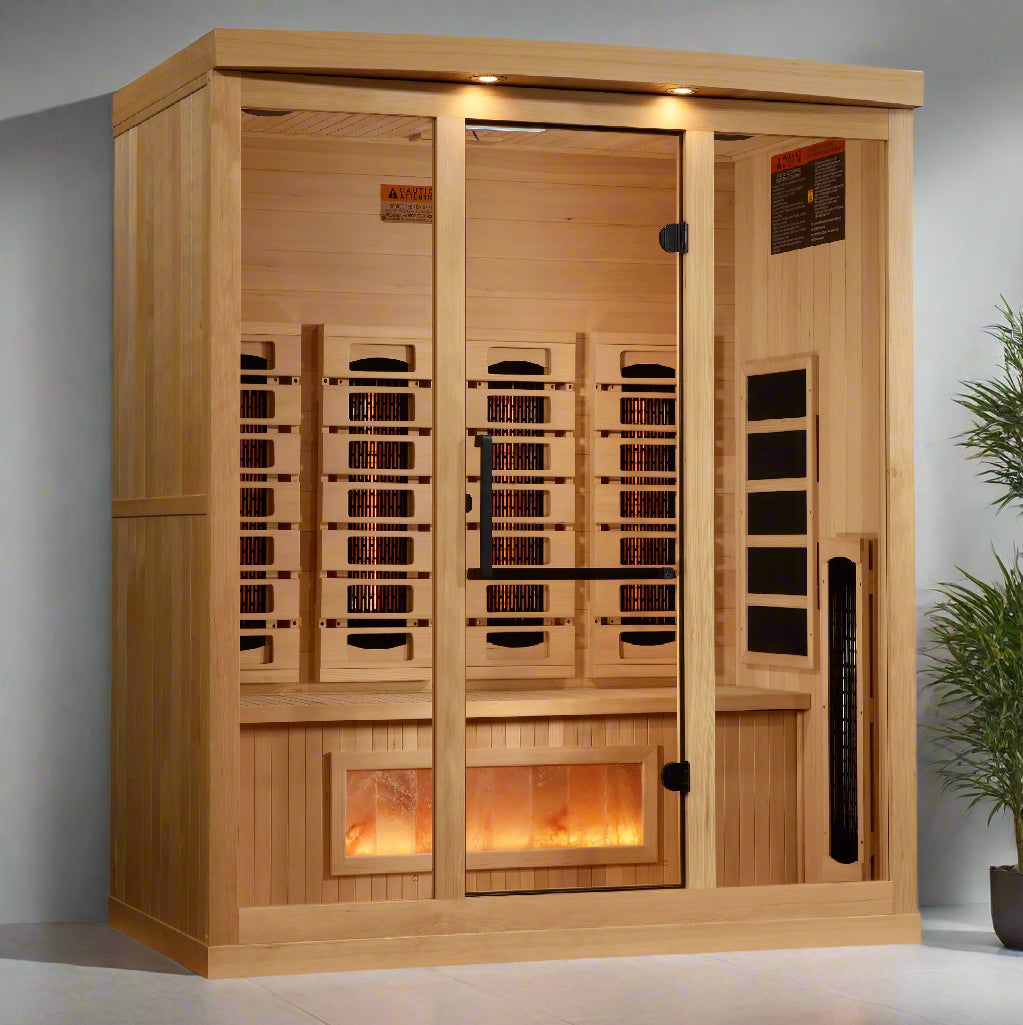 Golden Designs Reserve 4-Person Full Spectrum Infrared Sauna, GDI-8040-03 Golden Designs Reserve 4-Person Full Spectrum Infrared Sauna, GDI-8040-03