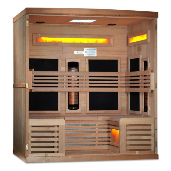 Golden Designs Reserve 6-Person Near Zero EMF Full Spectrum Infrared Sauna, GDI-8260-01
