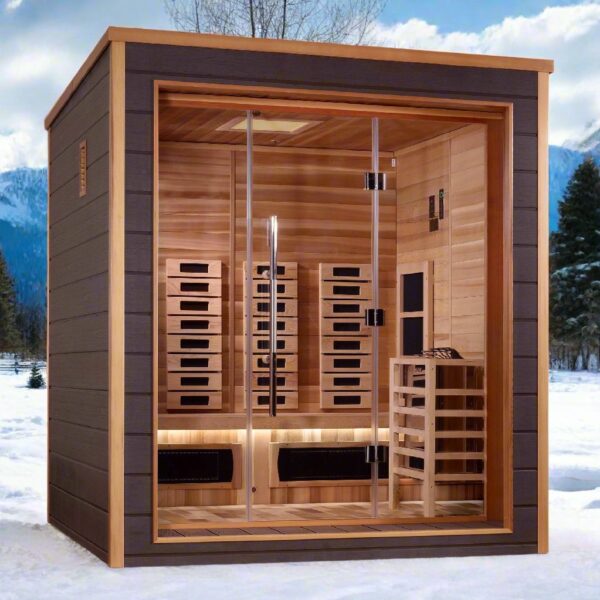 Golden Designs Visby 3-Person Outdoor Hybrid Sauna
