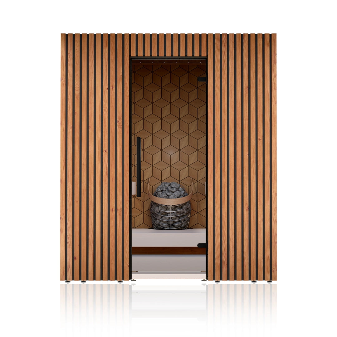 Leil® Como 180 Facing Bench Indoor 4-Person Sauna Leil® Como 180 Facing Bench Indoor 4-Person Sauna