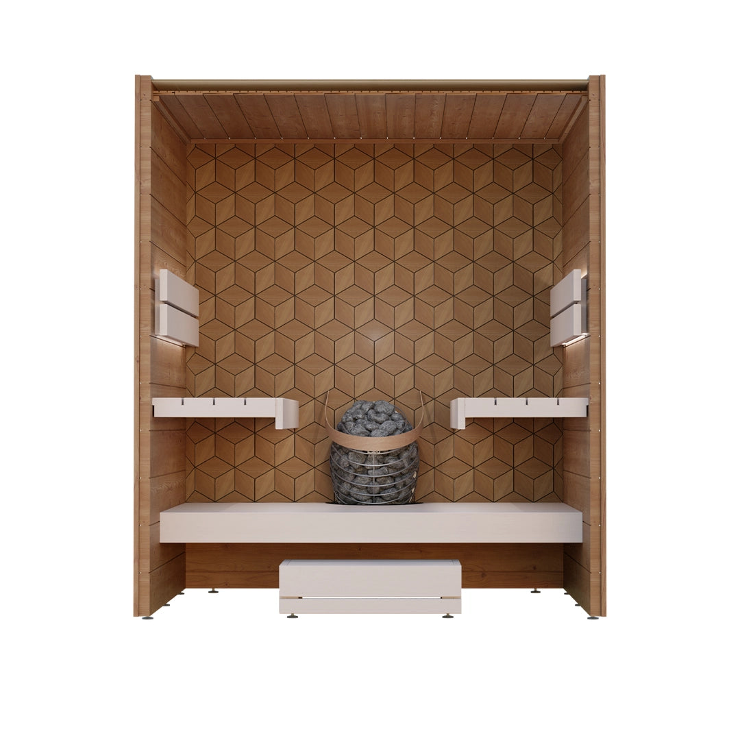 Leil® Como 180 Facing Bench Indoor 4-Person Sauna Leil® Como 180 Facing Bench Indoor 4-Person Sauna