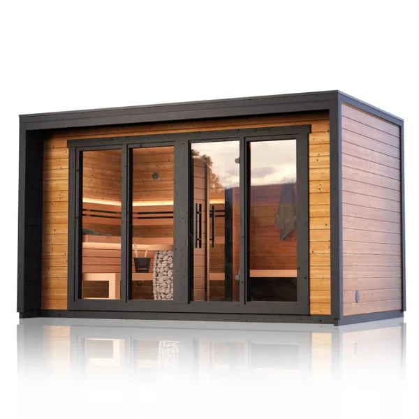 Leil® Patio L Outdoor 5-Person Cabin Sauna with Changing Room
