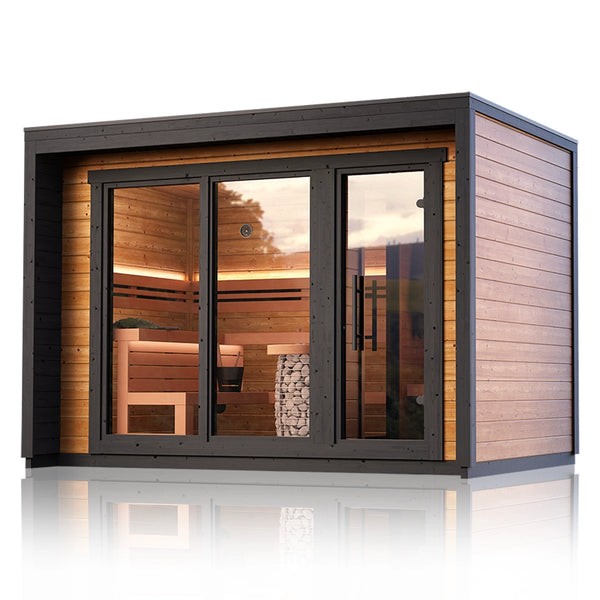 Leil® Patio M Outdoor 5-Person Cabin Sauna with Changing Room