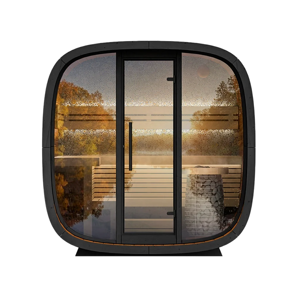 Leil® Round Cube Mini Outdoor 2–4 Person Sauna