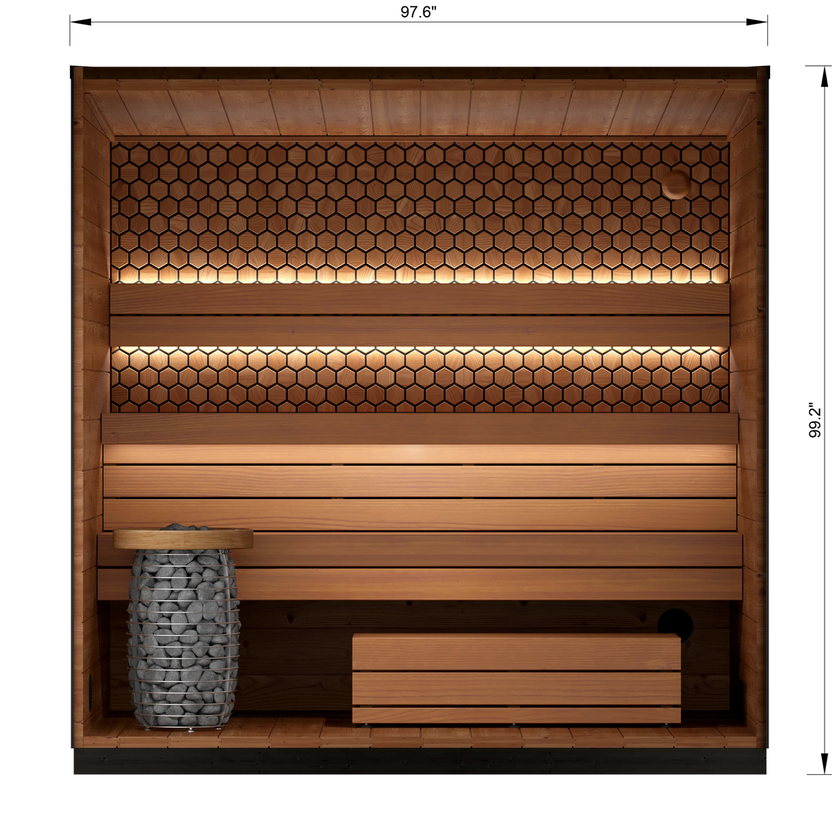 Leil® Viva 250 Modern Outdoor 4-Person Sauna Leil® Viva 250 Modern Outdoor 4-Person Sauna