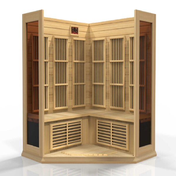 Maxxus Saunas 3-Person Corner Low EMF Far Infrared Sauna