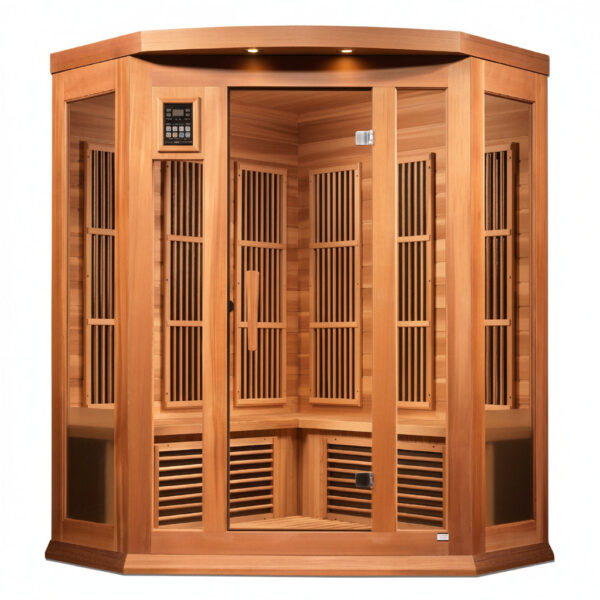 Maxxus Saunas 3-Person Corner Near Zero EMF Far Infrared Sauna