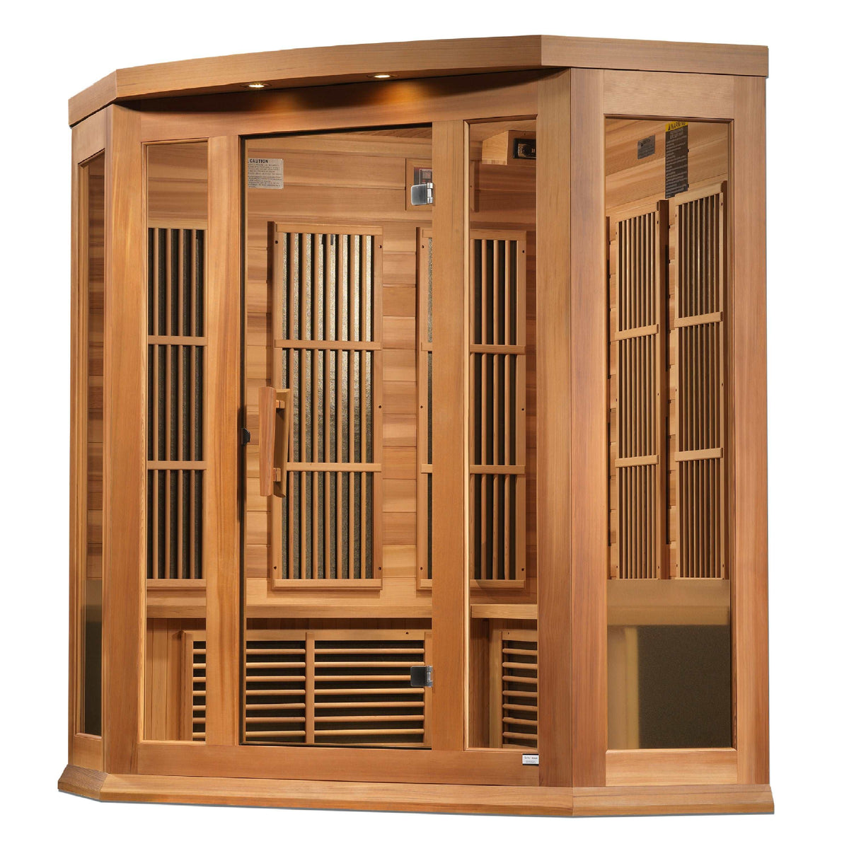 Maxxus Saunas 3-Person Corner Near Zero EMF Far Infrared Sauna Maxxus Saunas 3-Person Corner Near Zero EMF Far Infrared Sauna