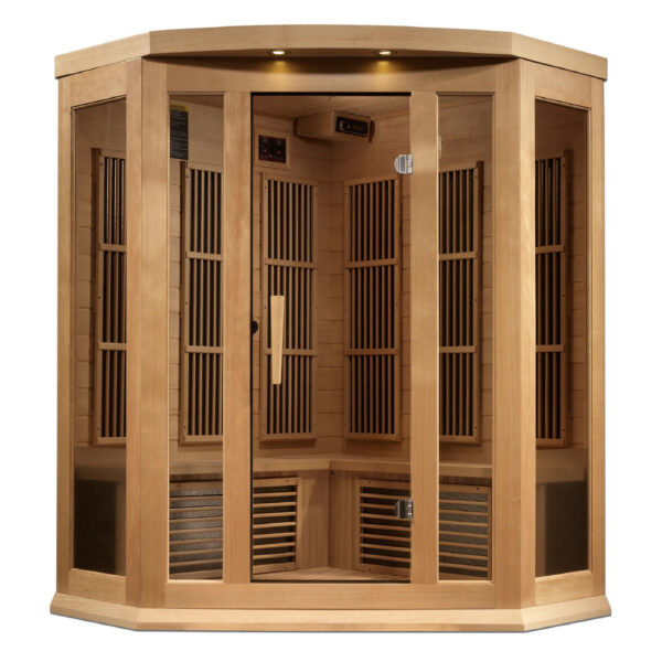Maxxus Saunas 3-Person Corner Near Zero EMF Far Infrared Sauna MX-K356-01-ZF