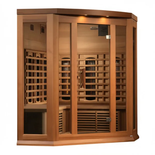 Maxxus Saunas 3-Person Red Cedar Corner Full Spectrum Infrared Sauna MX-M356-01-FS CED