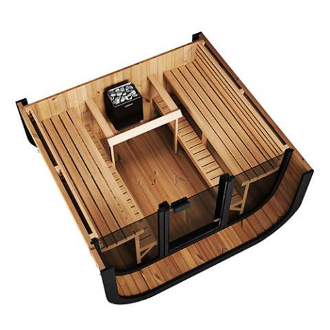 SaunaLife CL7G 6-Person Outdoor Cube Sauna