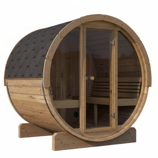 SaunaLife E8G 6-Person Barrel Sauna