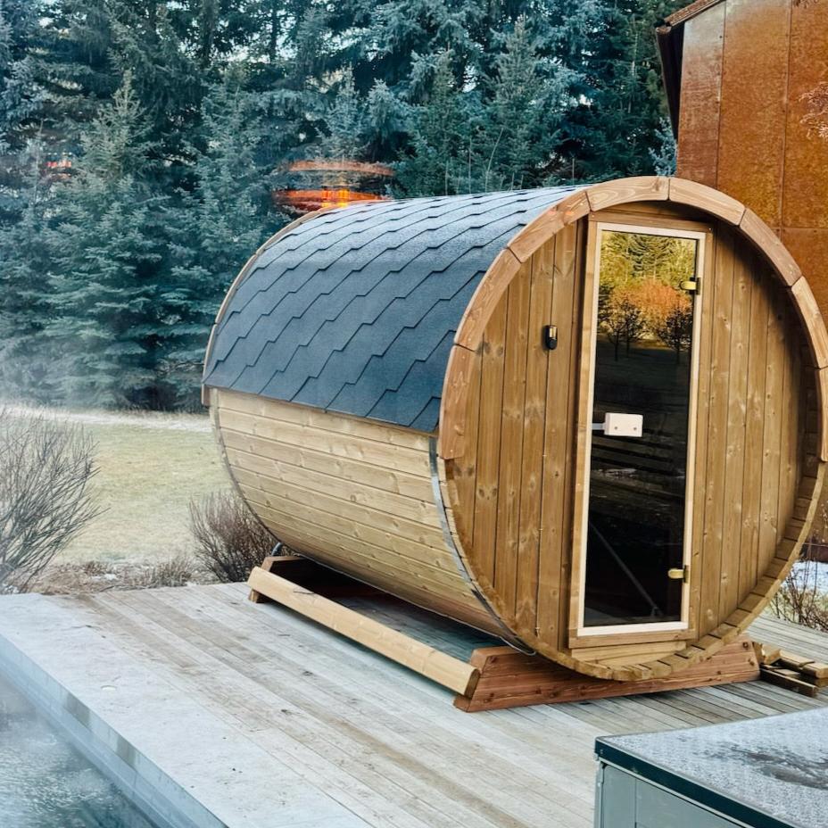 SaunaLife E8W 6-Person Barrel Sauna SaunaLife E8W 6-Person Barrel Sauna