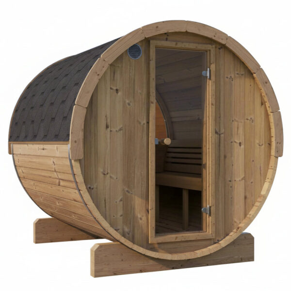 SaunaLife E8W 6-Person Barrel Sauna