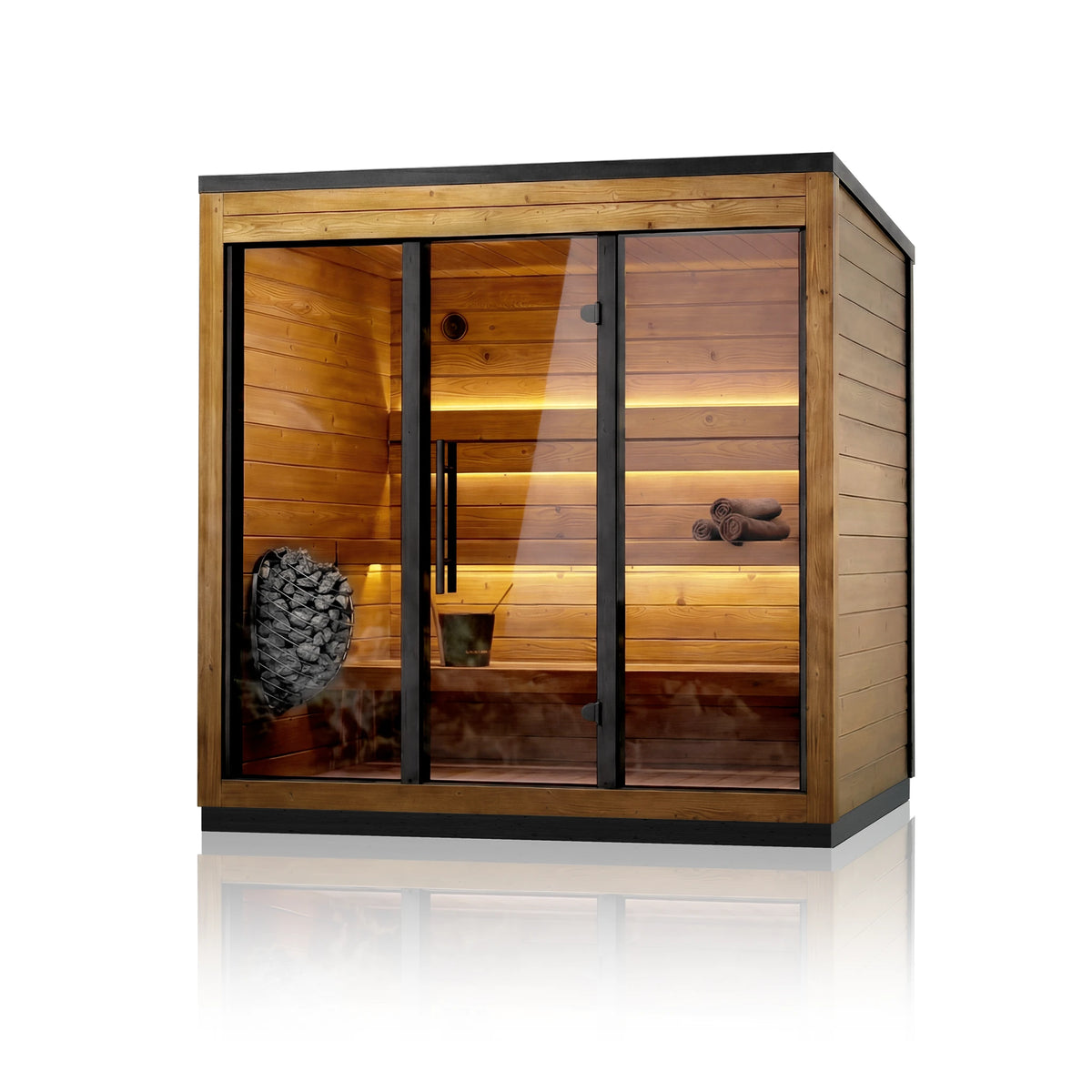 Scandinavian Halo 3-Person Outdoor Cabin Sauna Scandinavian Halo 3-Person Outdoor Cabin Sauna