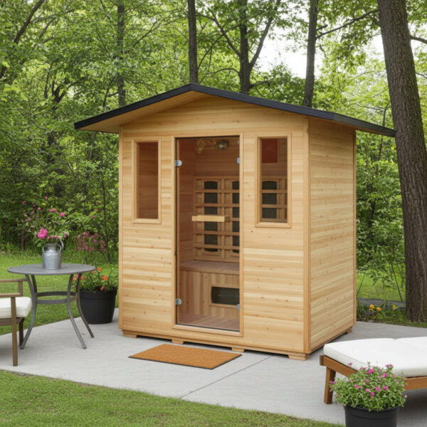 SunRay Cayenne 4-Person Outdoor Infrared Sauna 400D3