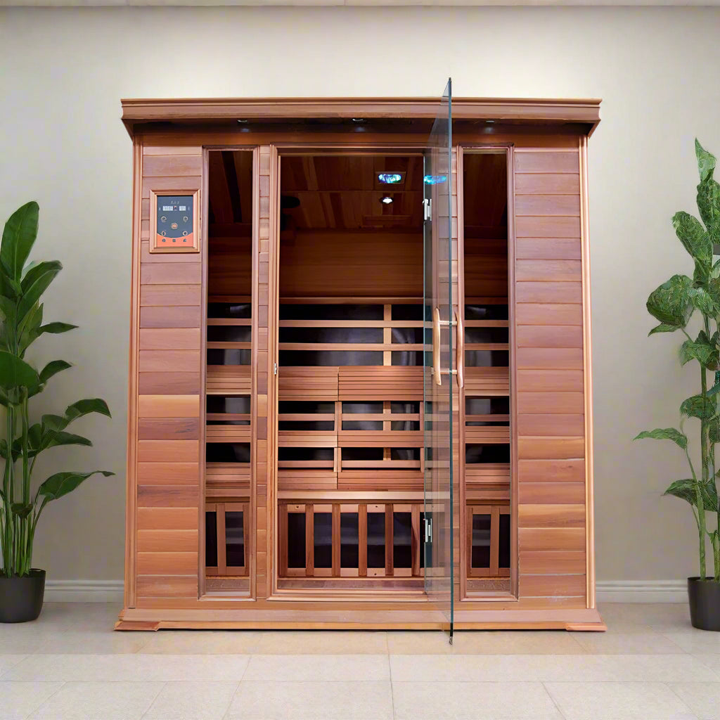 SunRay Sequoia 4-Person Cedar Infrared Sauna HL400K SunRay Sequoia 4-Person Cedar Infrared Sauna HL400K